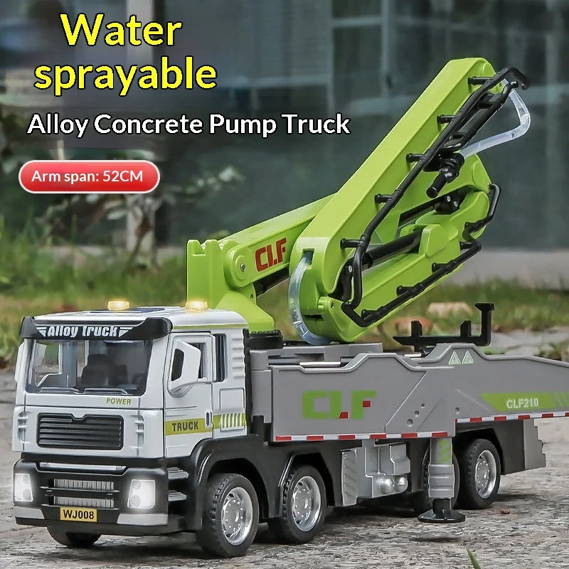 

Alloy Engineering Car Model Concrete Cement Mixer Fire Water Truck Sprayable Water Toy Vehicle For Kids Boys Gift