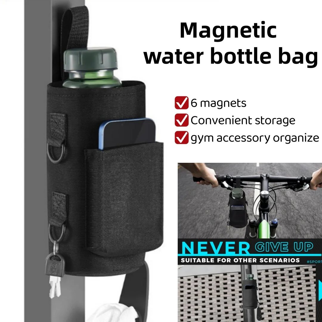 Large Capacity Magnetic Gym Bag Portable Carrier with Phone Pocket Water Bottle Pouch - Essential Gym Accessories