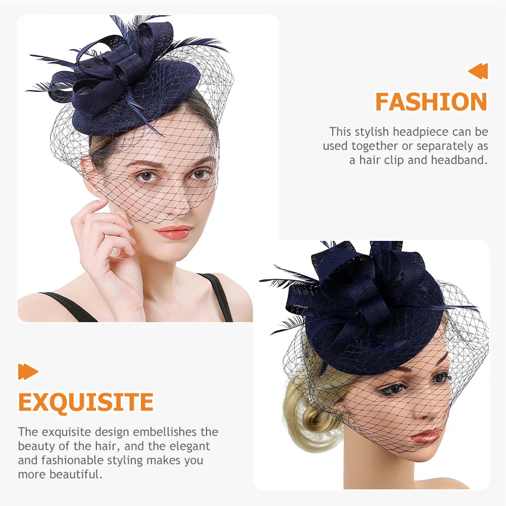 

1 Piece Flower Headband Fascinator Hair Clip Elegant Mesh Veil Party Accessory for Women Tea Party Wedding Banquet