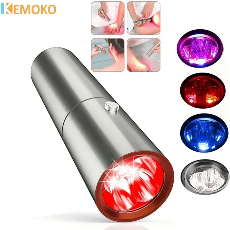 

Blue Red Light Therapy Device 3&5 Wavelengths Near Infrared 900nm Light Therapy Pen for Body Relief Acne Treatment Skin Health