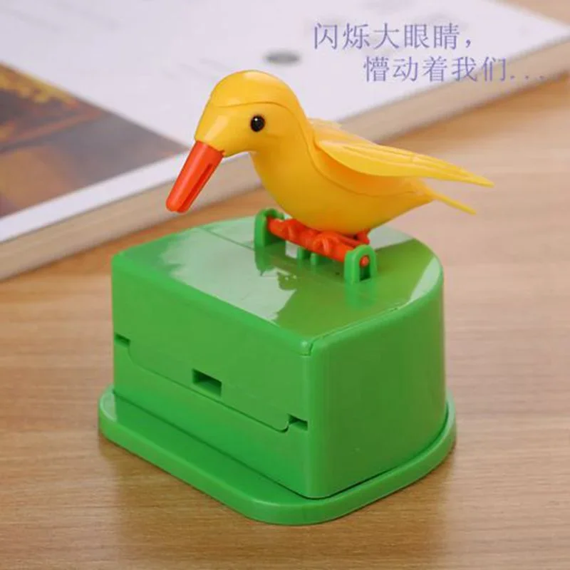 Cute Little Bird Toothpick Container Automatic Toothpick Dispenser Toothpick Holder Home Decor Table Decoration Table Accessorys