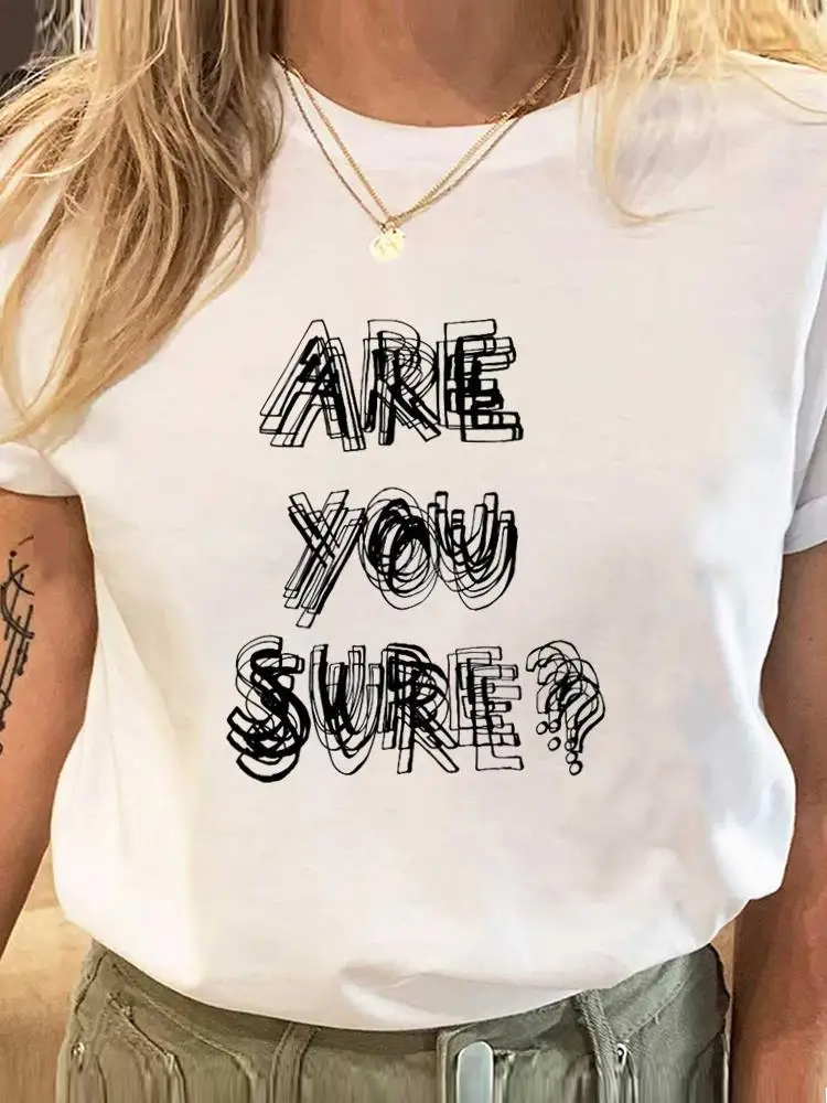 

Letter Funny Trend Cute Clothes Short Sleeve T Clothing Print Women Female Fashion Lady Graphic Tee Casual T-shirts