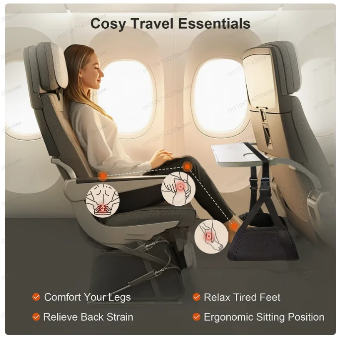 Portable Aircraft Hammock | New Oxford Cloth with Pedal, Three Bamboo Boards for Travel & Leisure Sleeping