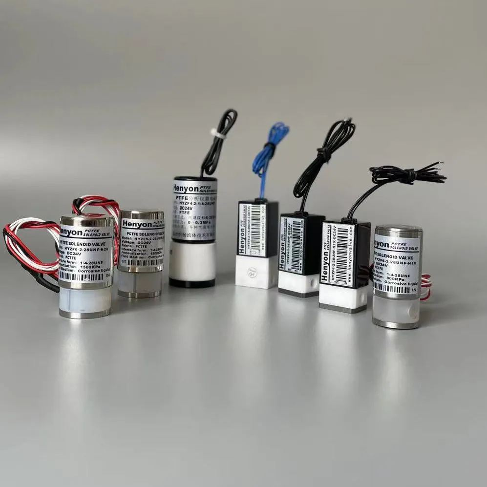 PTFE three-way solenoid valve HY100T3MP12-62 online monitoring multi-parameter analyzer solenoid valve