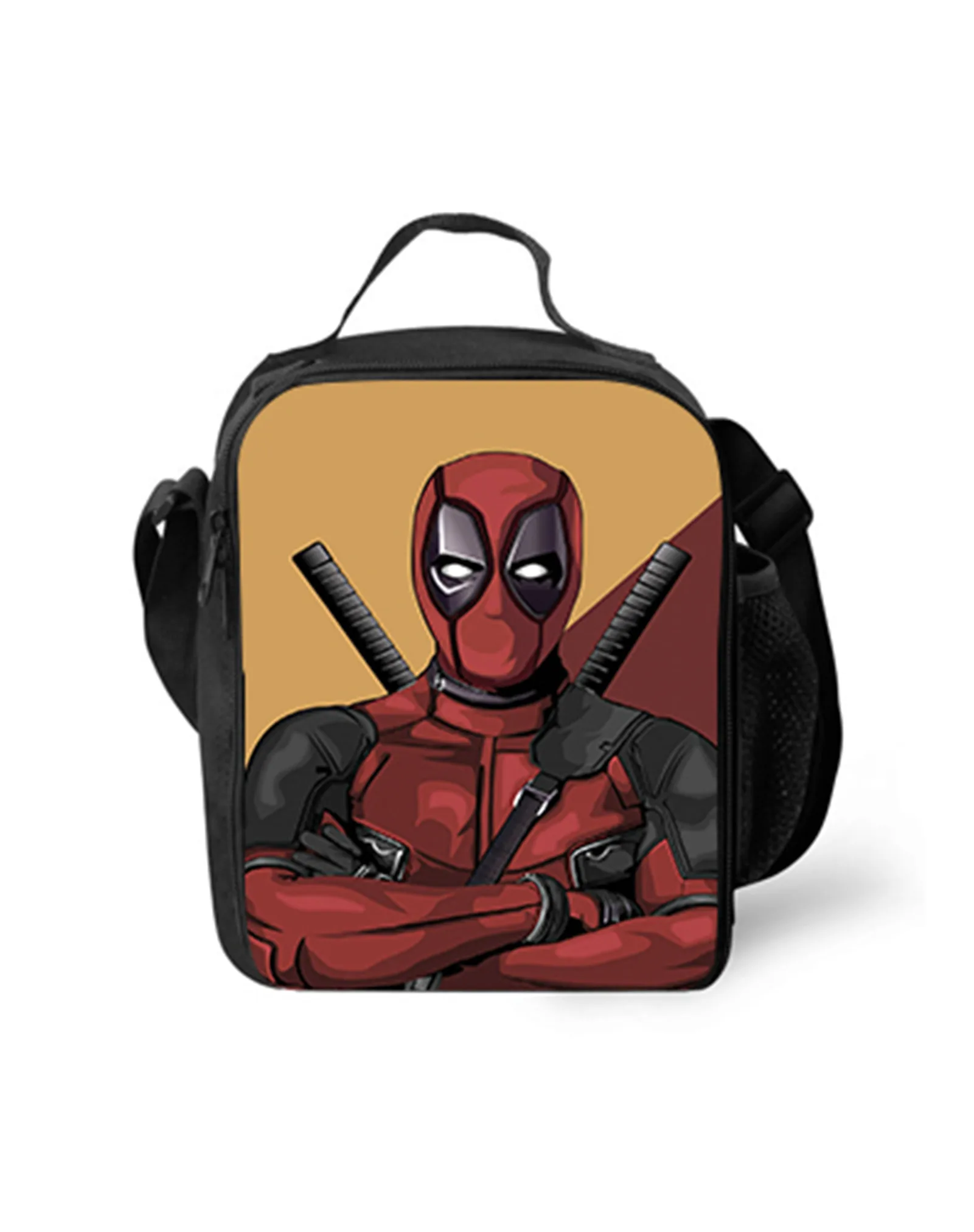 Unisex Kid Durable Lunch Tote,Deadpool Insulated Lunch Box Waterproof Lunch Bag