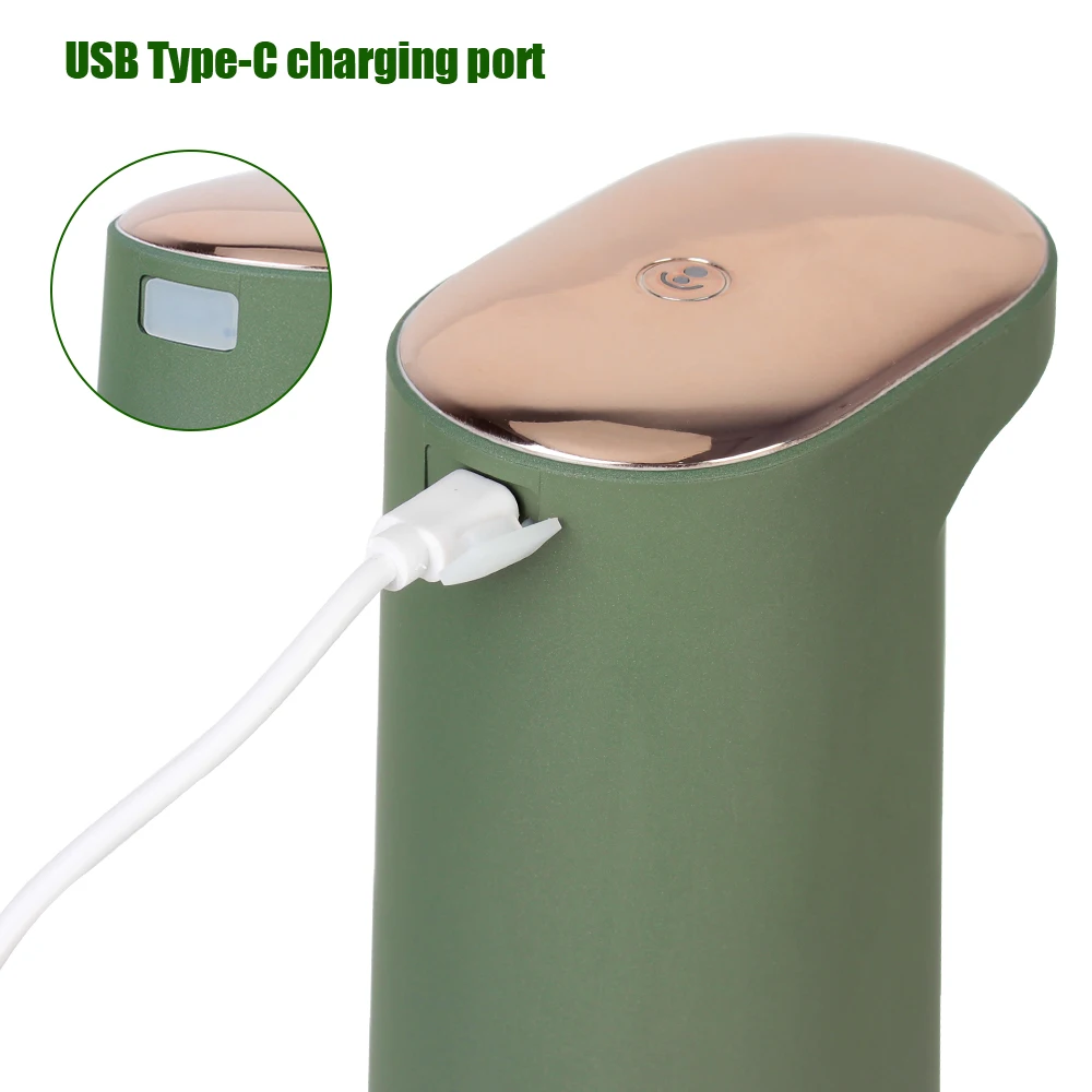 Per bagno cucina schiuma automatica Dispenser di sapone liquido schiuma Touchless a mano libera portatile USB ricaricabile 450ML
