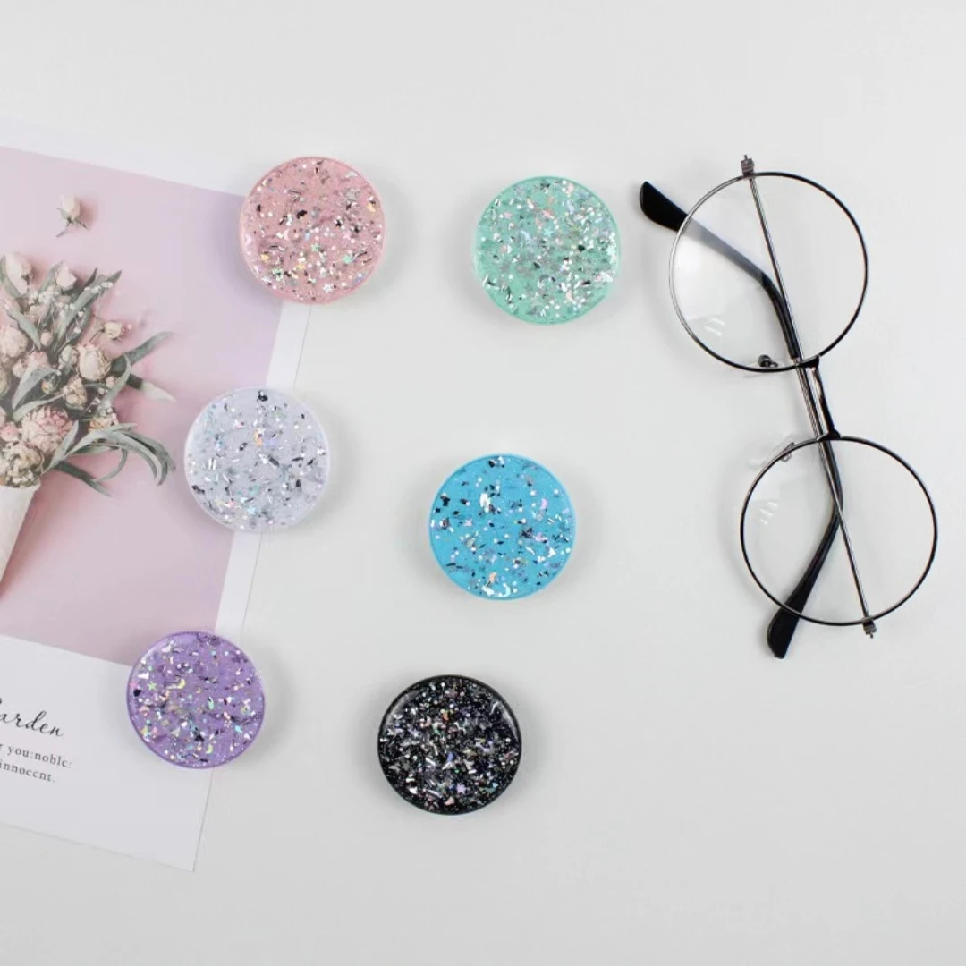 Круглый блестящий держатель для телефона, кольцевой держатель, универсальный держатель для мобильного телефона, подходит для всех держателей мобильных телефонов