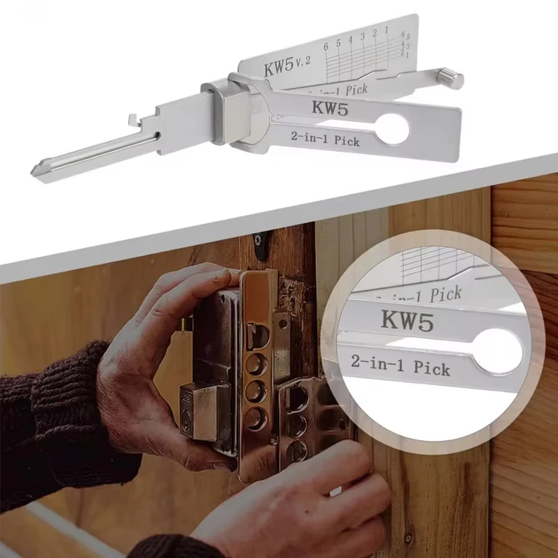 Schlüsseldienst-Werkzeug 2-in-1 SS001 PRO SS002 PRO für Türöffner, Messwerkzeug, Hauptschlüssel, Handöffner für Zivilschlösser, professionelle Schlosserwerkzeuge – Detail 1