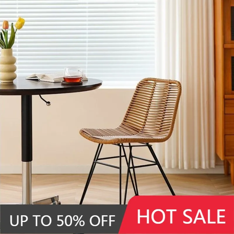 Rattan Chair Southeast Asian Style Nordic Home Simple Dining Chair Bedroom Balcony Coffee Leisure Homestay Chair