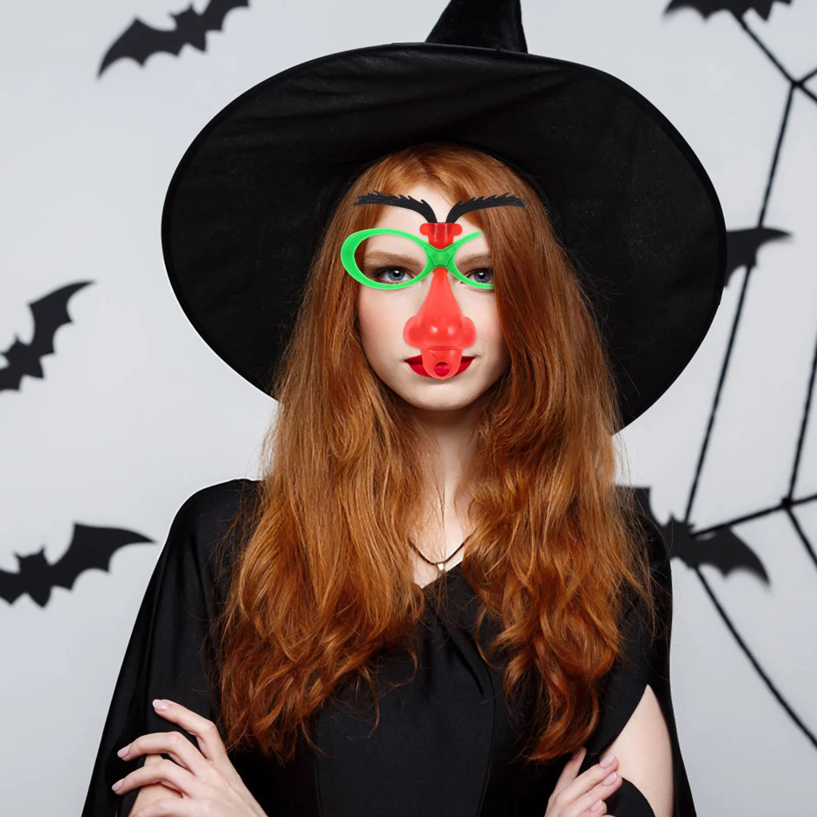 

6Pcs Comfortable Fit Funny Glasses with Big Fake Nose and Blowers for Various Occasions and Extended Wear Adult Silly Sunglasses