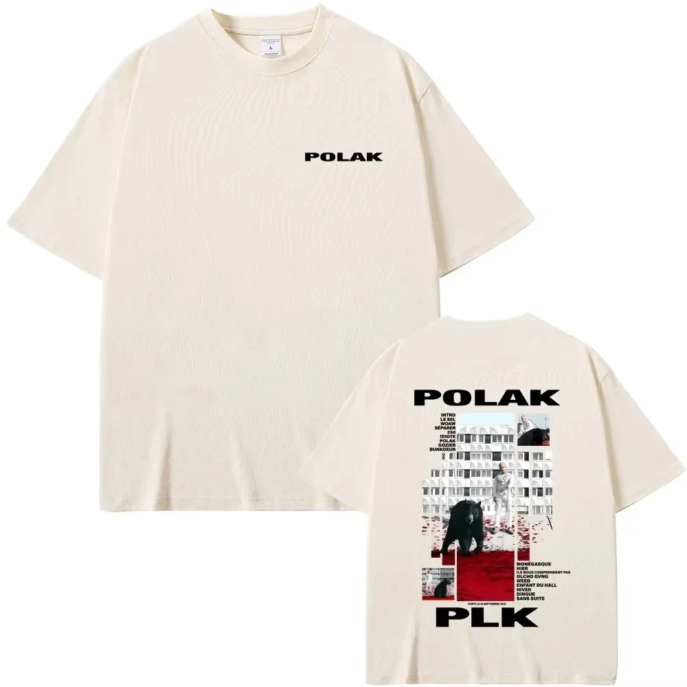 مغني الراب Plk Polak الجرافيك القطن تي شيرت الرجال النساء الهيب هوب موضة البوب الموسيقى الفاخرة منتج ساخن للجنسين المتضخم عالية الجودة المحملة #2
