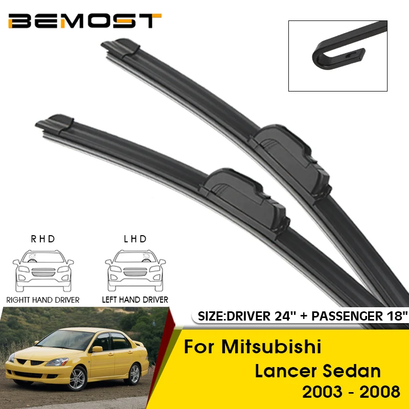 

Car Wiper Blades For Mitsubishi Lancer Sedan 2003-2008 Windshield Windscreen Front Window Blades 24"+18" Car Accessories