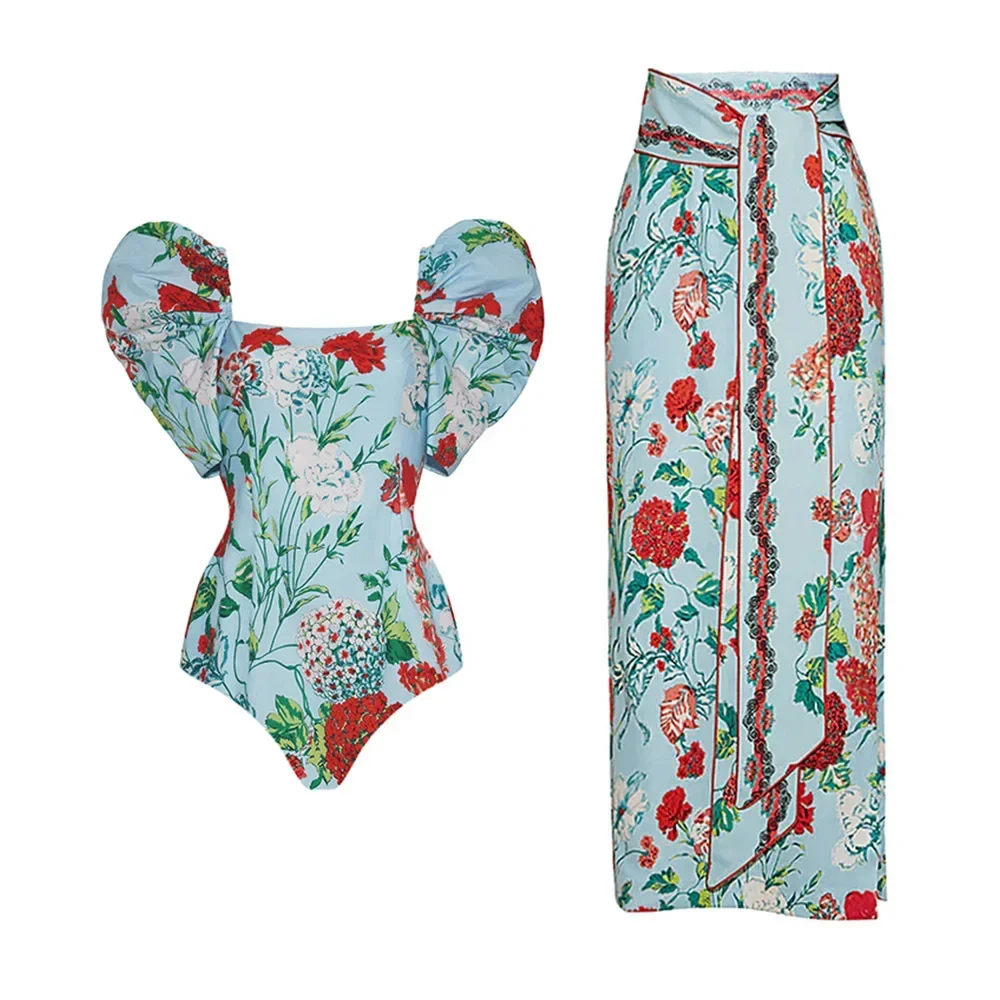 2025 New Arrival Push Up Women Bikini Set Floral Printed Ruffle Bikinis Strappy Bandage Swimwear Brazilian Biquini Bathing Suit