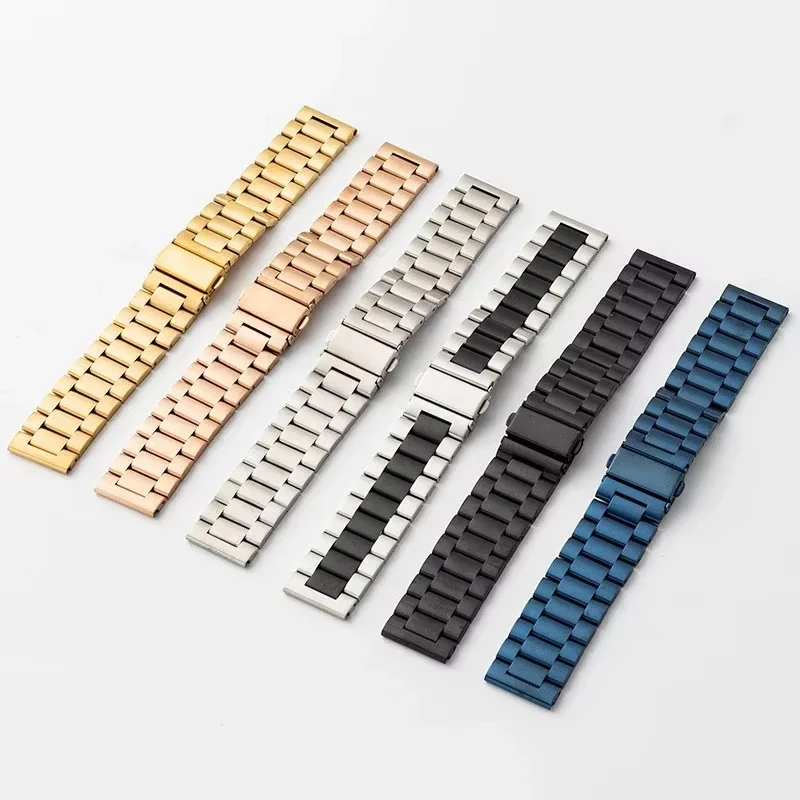 22mm Stianless Steel Watchband For OnePlus Watch 3 2R 2 Folding Buckle Strap For OPPO Watch X X2 OPPO Watch 4 Pro Metal Bracelet