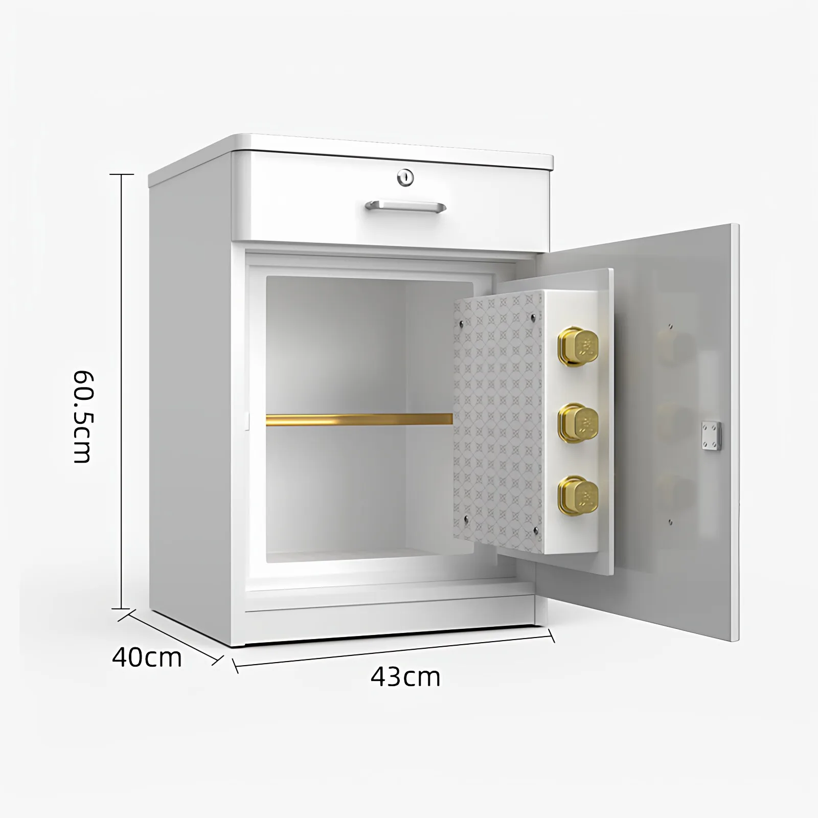 Remote WIFI alarm, high-end safe, small household can't move the bedside table, and the safe is integrated.