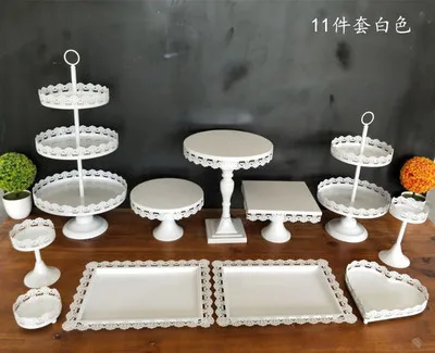 

European wedding ornaments, wrought iron cake shelf, pastry tray, dessert shelf, tableware factory wholesale