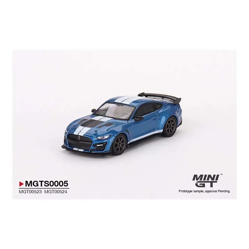 MINIGT 1/64 MGTS0005 Ford Shelby GT500 SE Wide Body Car Model Ford Trailer with Container Car Models Boy Collection Model Gifts