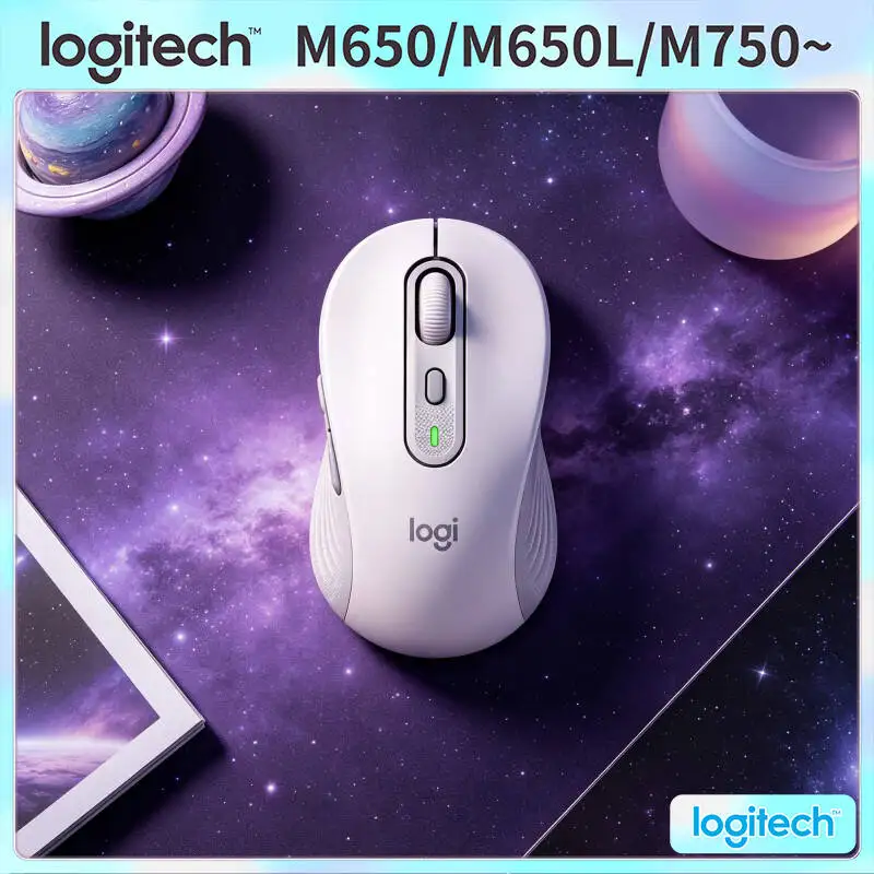 Logitech M650/M650L Wireless Mouse - Recycled Plastic Components, 90% Quieter Operation, Ergonomic Contour, 24-Month Battery
