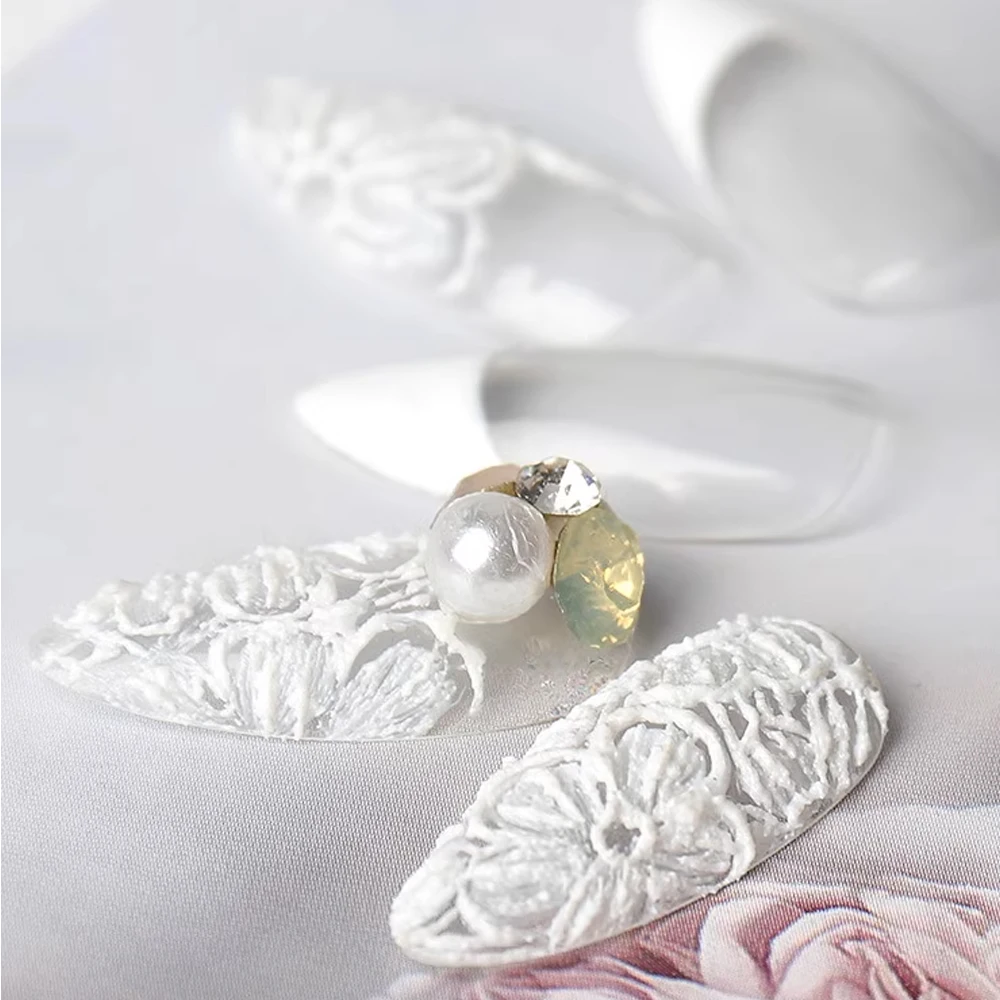 8G/Jar Nail Art Relief Effect Plaster Gel 5D Pink White Flowers Carved Gypsum Adhesive No Need Top Coat Gel Polish Painting Gel