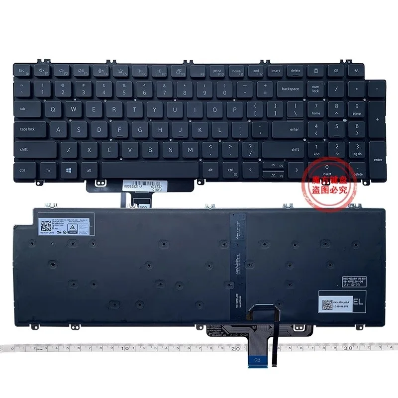 

New US Keyboard Backlit for DELL Latitude 5520 5521 5530 5531 Precision 3560 3561 Keyboard Backlight