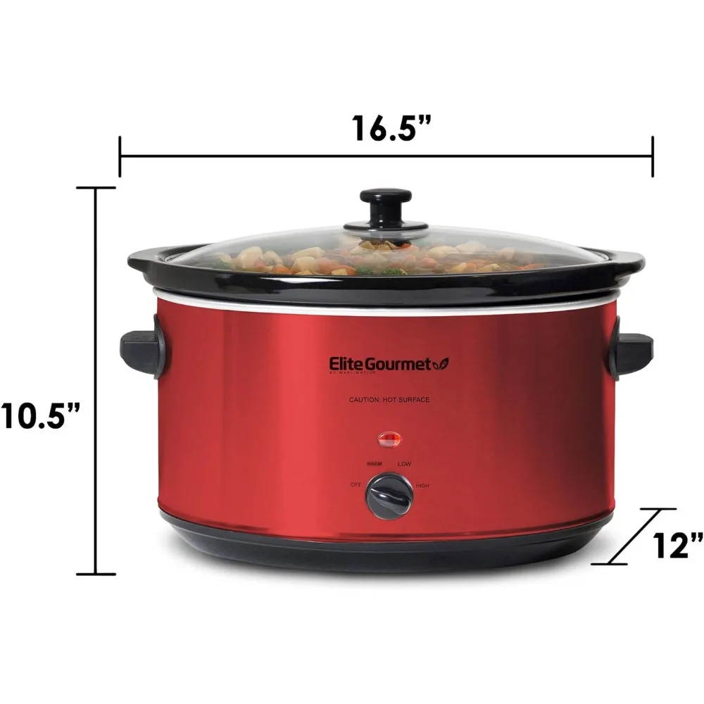 Keramische Xl Jumbo Slowcooker, Verstelbare Temperatuur, Voorgerechten, Sauzen, Stoofschotels & Dips, Vaatwasmachinebestendig Glas