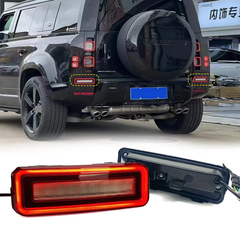 

LED Rear Bumper Reflector Tail Brake Stop Lamp Turn Signal Light For Land Rover Defender 2020+ Car Accessories