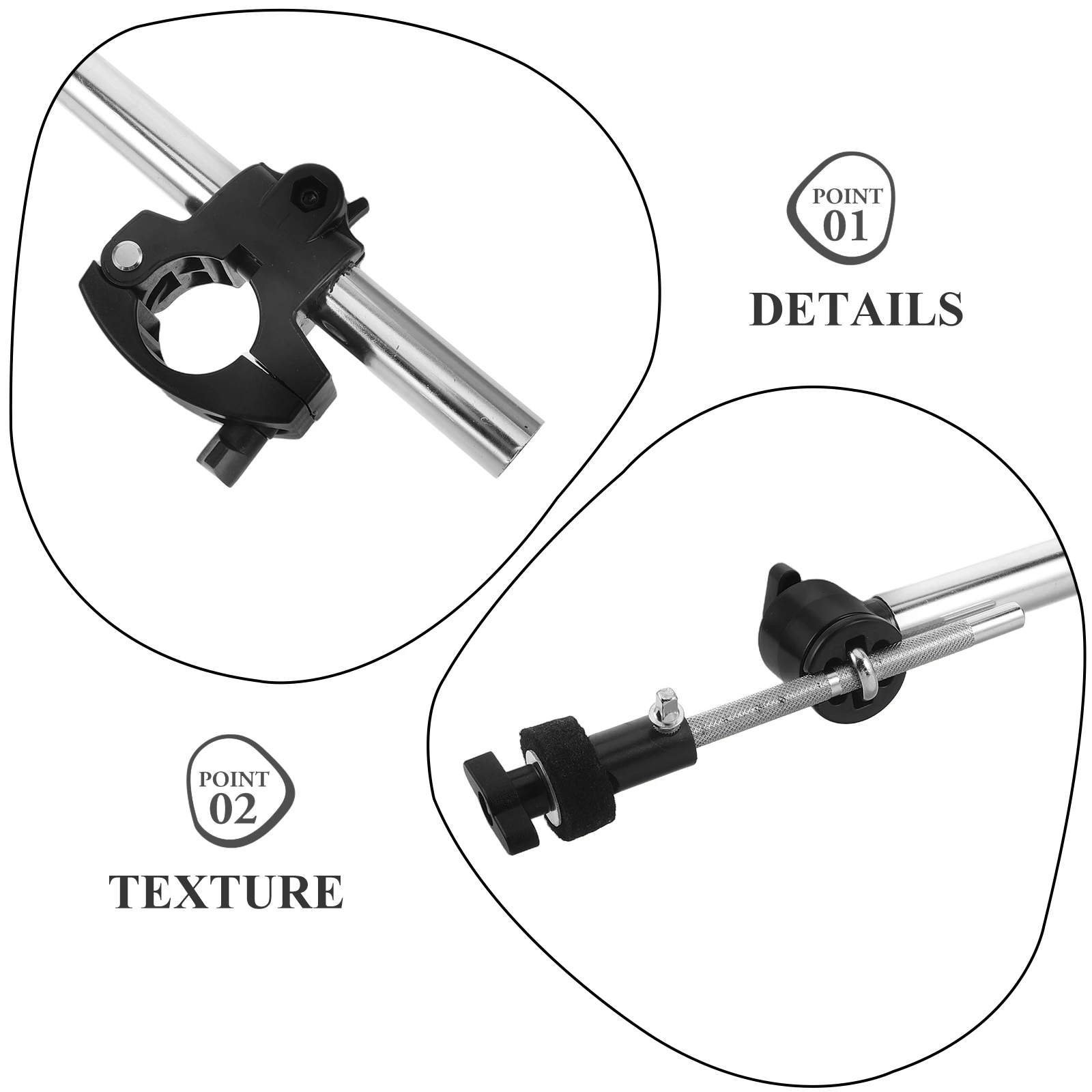 حامل الصنج الإلكتروني العالمي، مع حامل مشبك الصنج، حامل تثبيت دعامة ذراع الطبل الإلكتروني