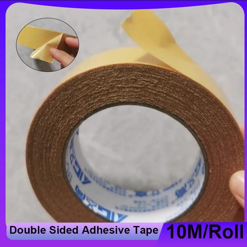 

10m/roll Strong Fixation Thin Double Sided Adhesive Tape Strong Sticky Traceless Waterproof Carpet Adhesive Fiber Gummed Tape