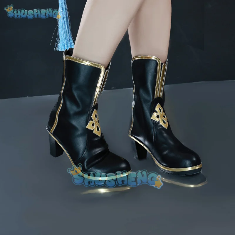 Baizhi Game Wuthering Waves Boots para homens e mulheres, Cosplay Shoes, Halloween Party, Bonito e Bonito, Salto Alto