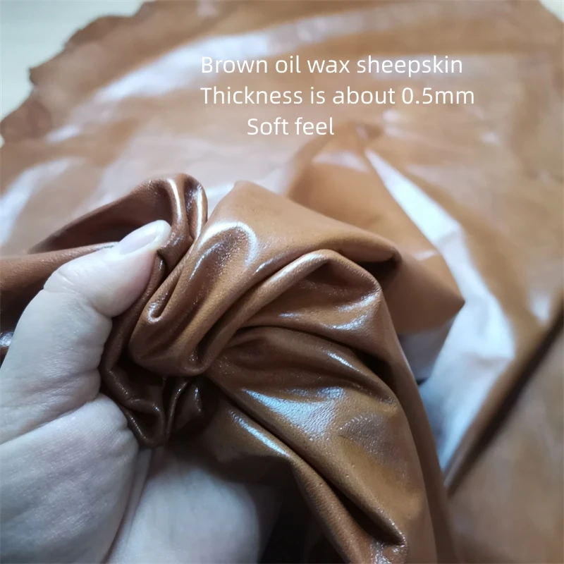 0.5mm Ultra-Thin Leather First Layer. Brown Oil Wax Sheepskin. Make Clothes. Make Throw Pillows. Mend Clothes.The Whole Cutting