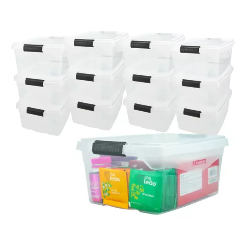 

Organizing Box 12 Un Transparent Multiuse 6 Litres Boxes, Boxes and Baskets Decorative Boxes