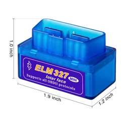 Super Mini ELM327 Bluetooth V2.1 OBD2 Car Diagnostic Tool ELM 327 Bluetooth for Android/Symbian for OBDII Protocol