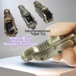Robot Gun Haptic Fidget Slider Heavy Duty Push Fidget Slider Toys fidget gun toys for adult Magnetic Fidget Slider decompression