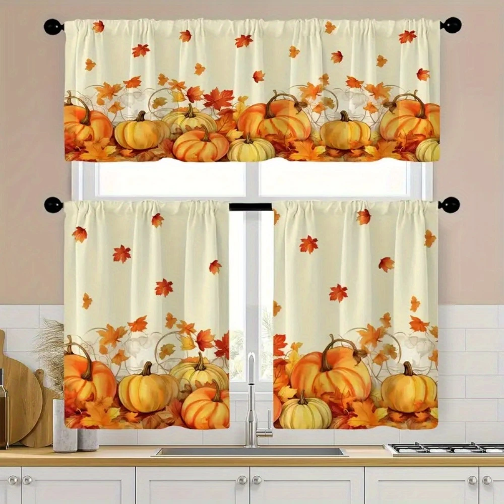 Commercial Kitchen Canopy - VIKAMA Autumn Pumpkin Maple Leaf Kitchen