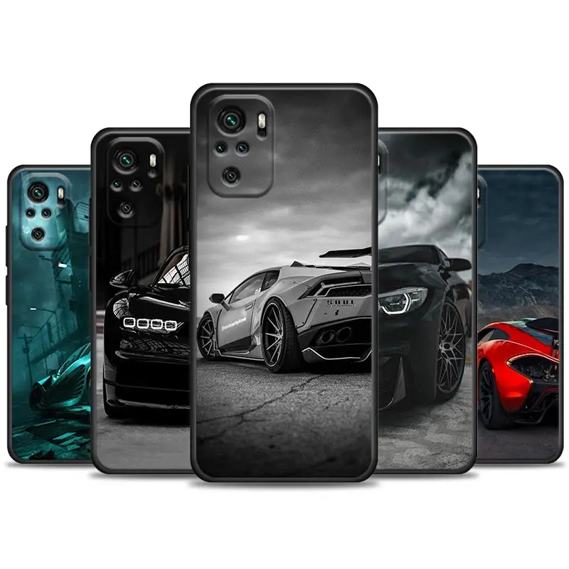 Cool Sports Cars Male Men Phone Case For Xiaomi Redmi Note 11 10 9 8 Pro 9S 8A 10S 11S Soft Cover For Redmi Note 8Pro 10Pro