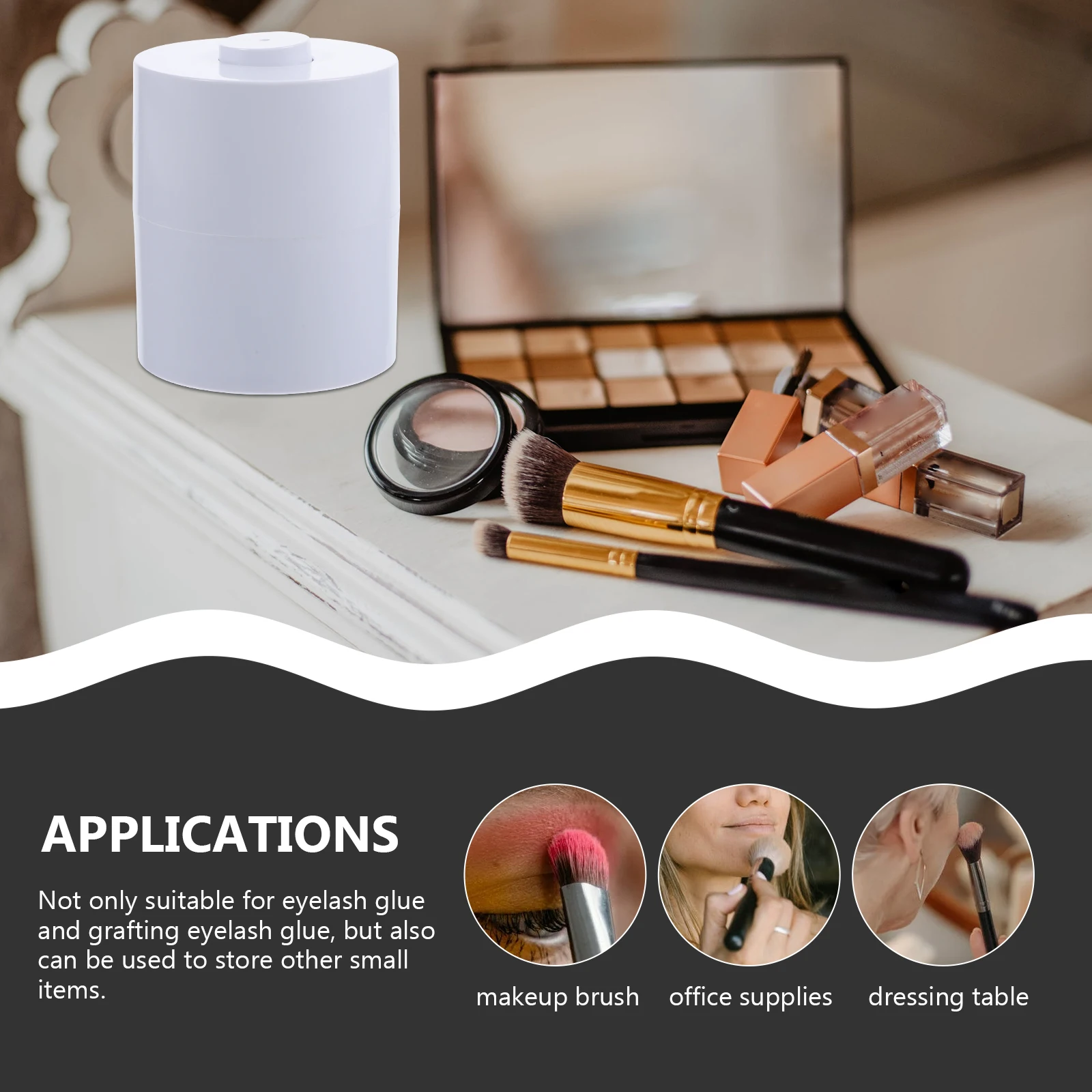 

Eyelash Glue Holder Storage Container Multiple Bottles Lightweight Portable Dust-Proof Lash Organizer Case For Eyelash