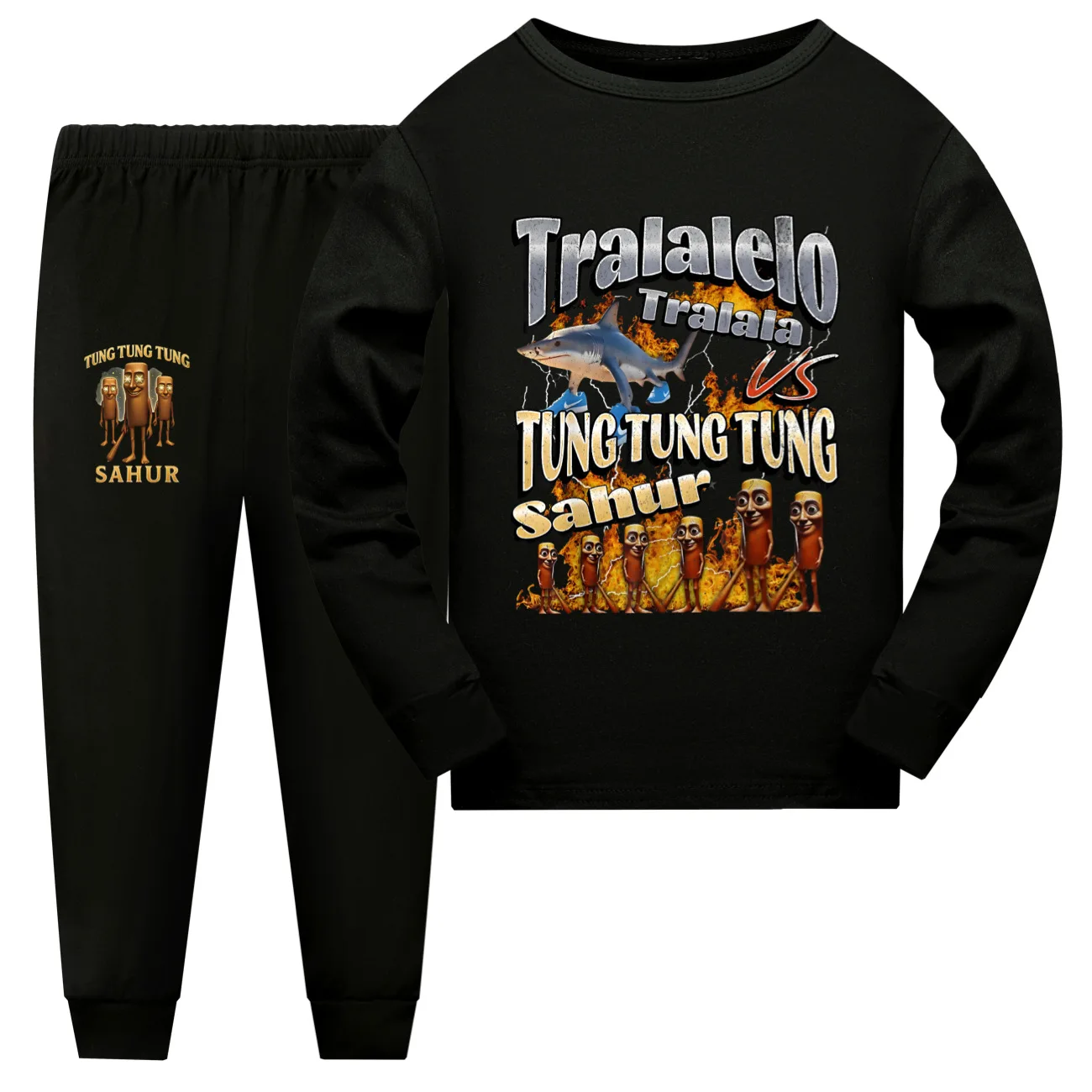 

Tralalero Tralala tung tung tung Kids Clothes Girls Pajama Set Fashion Boys Long Sleeve Pyjamas Children Sleepwear Suit