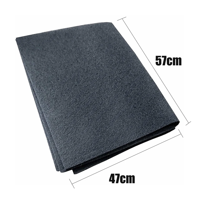 1PC Black 57X47cm Cooker Hood Extractor Activated Carbon Filter Cotton For Smoke Exhaust Ventilator Home Kitchen Range Hood