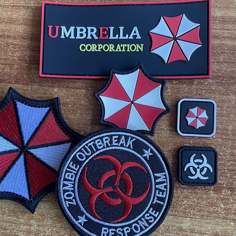 Umbrella Corporation, Biochemie-Taktikabzeichen, Kleidungsapplikation, gestickter Aufnäher, PVC-Gummiaufkleber, Militärrucksack-Aufkleber – Detail 7