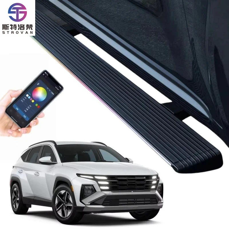 

STLF CLRAK Electric Automatic Retracting Side Foot Steps Power Running Boards with Led for Tucson 2016 2017 2019 2020