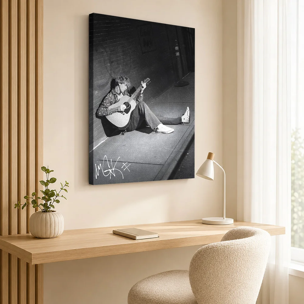 Machine gun kelly Vintage potrait Canvas Print Poster Customized Modern Aesthetic Wall Art for Dining Room Decor Ready to Hang