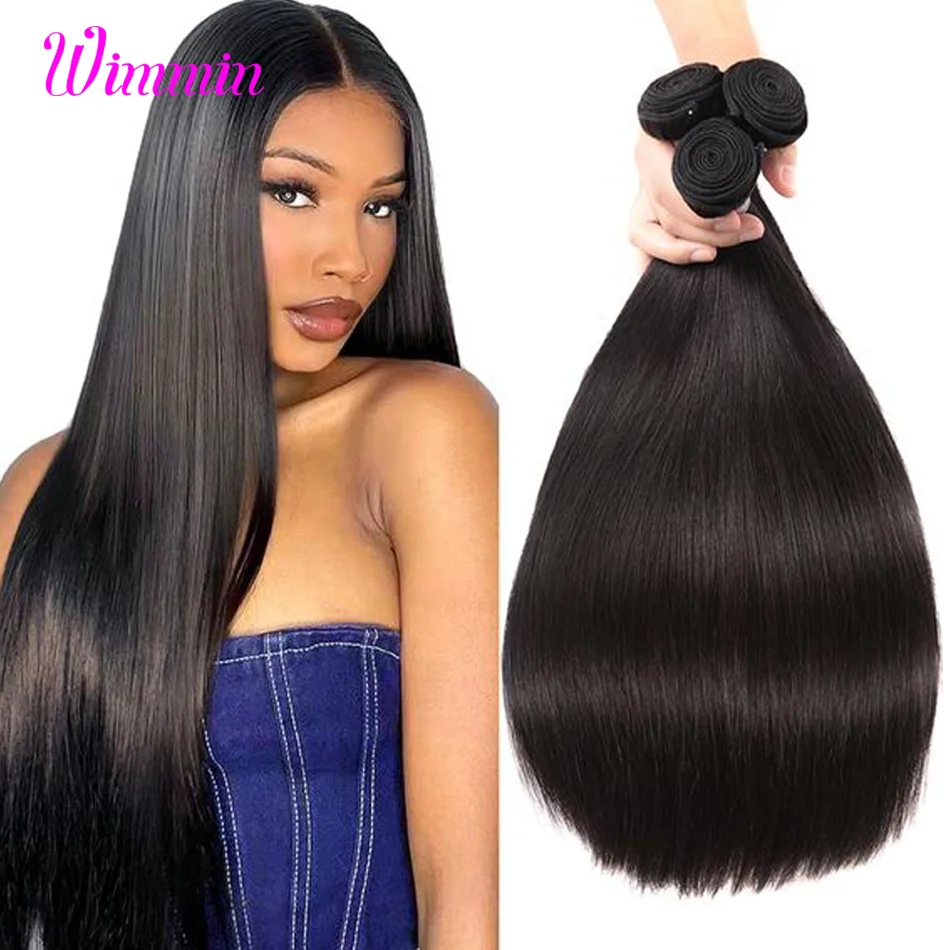 

Wimmin hair bundles human hair raw hair bundles Straight Hair Brazilian Virgin Hair Natural Color 100% Human Hair 1/2/3 pc