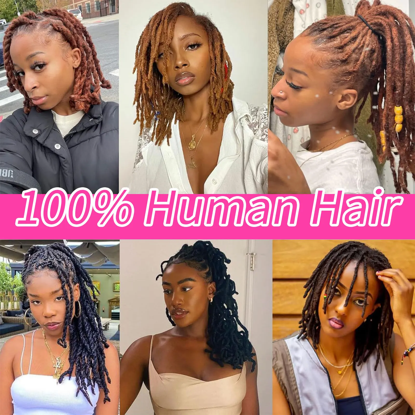 20 فروع/حزمة انخفاض الشحن المجدل ملحقات 100% لينة الطبيعية الأفرو غريب Locs تمديد الشعر البشري الكروشيه Dreadlock