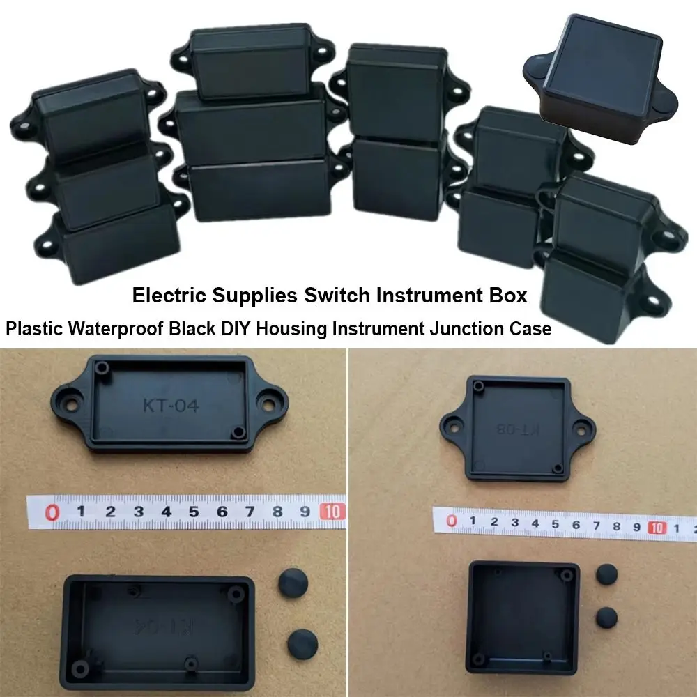 

New Plastic DIY Housing Instrument Waterproof Black Electronic Project Box Wall Mounted Junction Case Electric Supplies