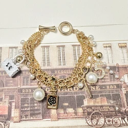 Luxury Pearl Tassel Chain Bracelets for Women Bijoux Homme Luxe