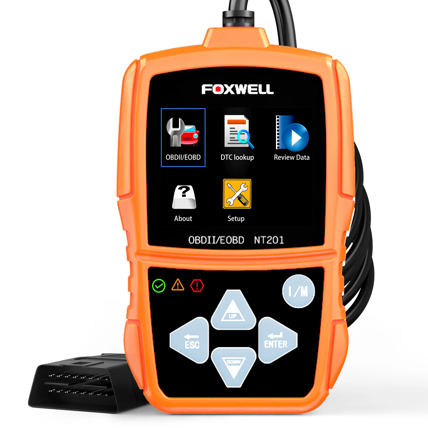 Foxwell-NT201 Scanner Automotivo, Check Engine Light, Professional Car Code Reader, OBD II Car
