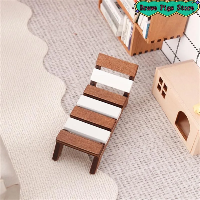 Miniature Beach Chair Lounger Furniture Home Model Decor Accessories DIY Scene