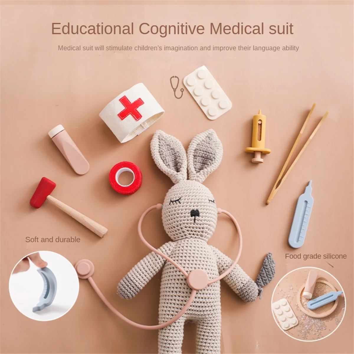 Brinquedos médicos crianças médico fingir role play kit meninas jogos educativos brinquedos crianças estetoscópio