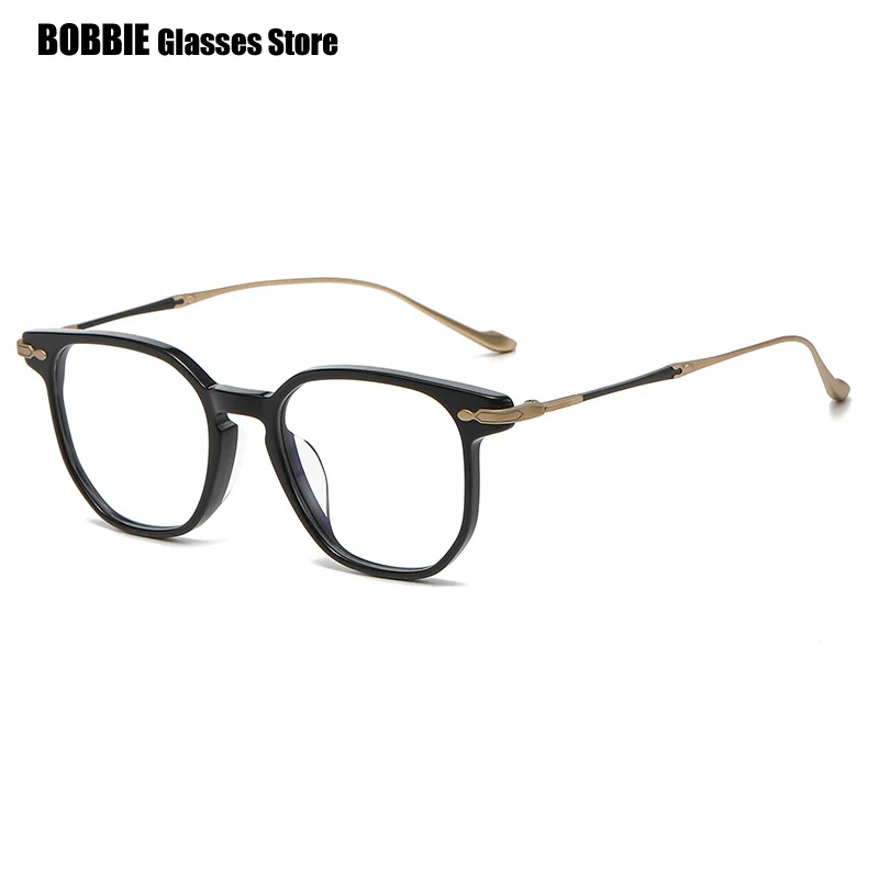 Top Quality Oval Glasses Frame Men Titanium Ultralight Retro Eyeglasses Women Optic Prescription Myopia Lens  Japanese Handmade