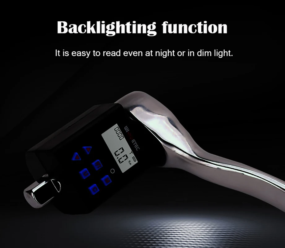 Wisretec Electronic digital torque wrench torque meter 0.3-340NM torque adapter 1/4 3/8 1/2 Bike and car repair tools
